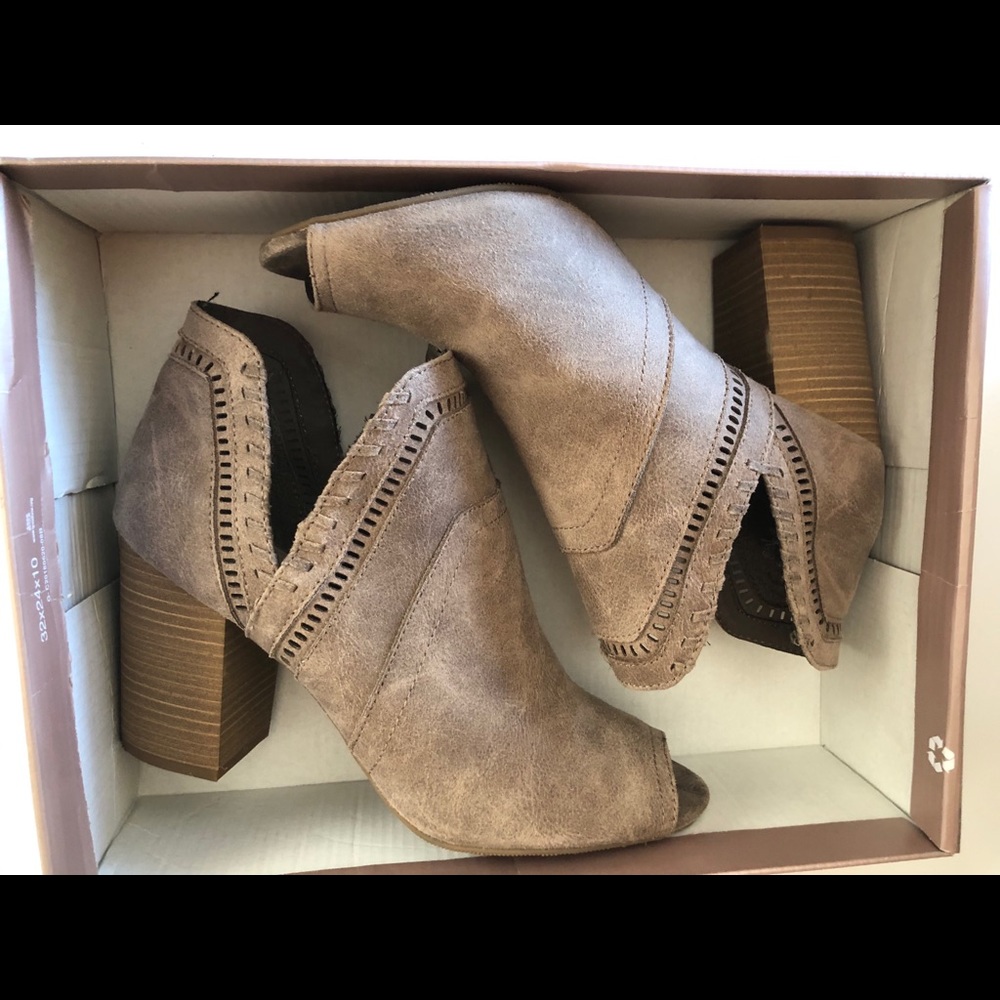 Fergalious peep toe booties